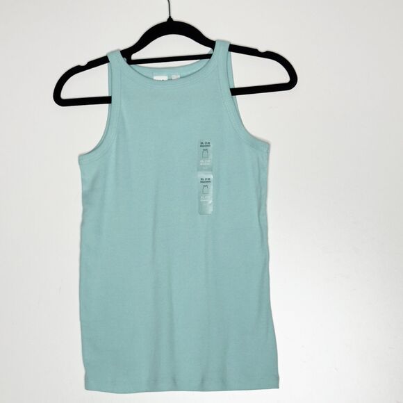 New Gap Kids Ribbed High Neck Tank Top Girl's Size 12-13 XL - Picture 1 of 9